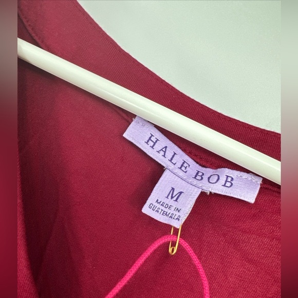 Women's Red V-Neck Top - Picture 3 of 5